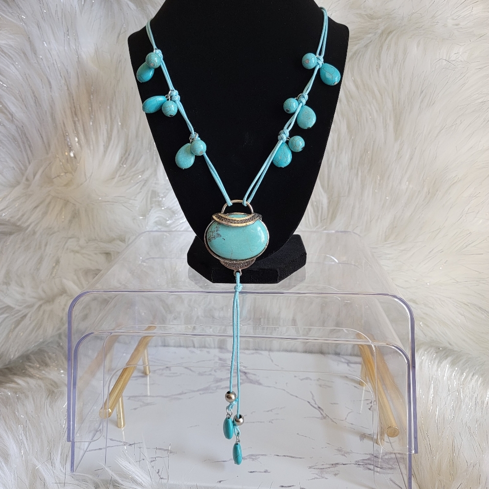 Turquoise Corded Necklace